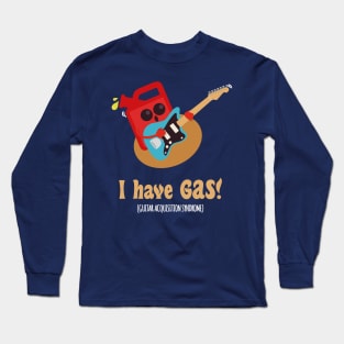 Electric Guitar Gas | Funny Guitarist Puns Jokes | Rock Music Long Sleeve T-Shirt